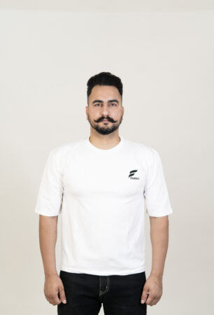 Fabiko Classic White Half Sleeve T-Shirt