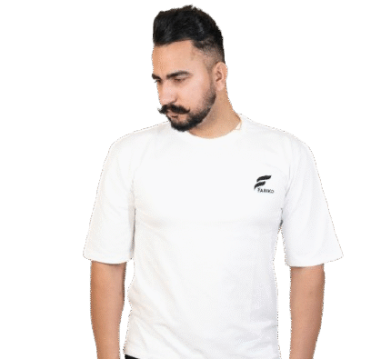 Fabiko Classic White Half Sleeve T-Shirt